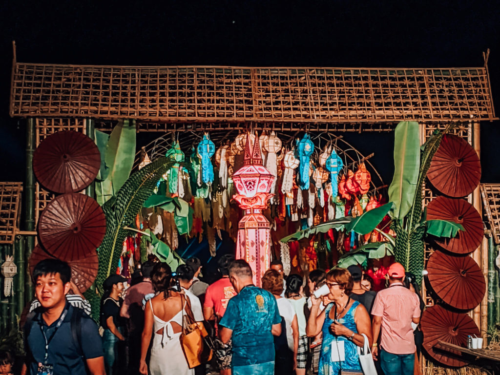 Main Entrance At Yi Peng Lantern Festival Chiang Mai Thailand
