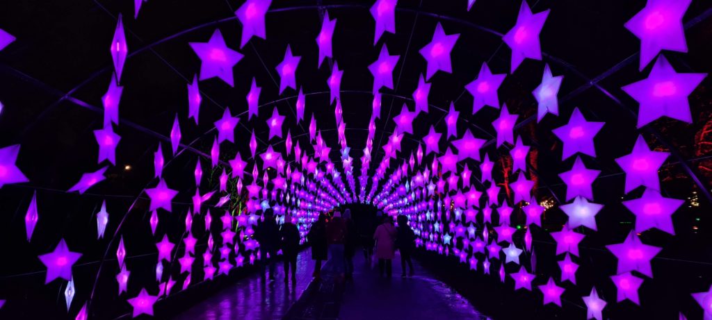 Christmas At Kew Gardens London Light Trail © The Veiled Explorer