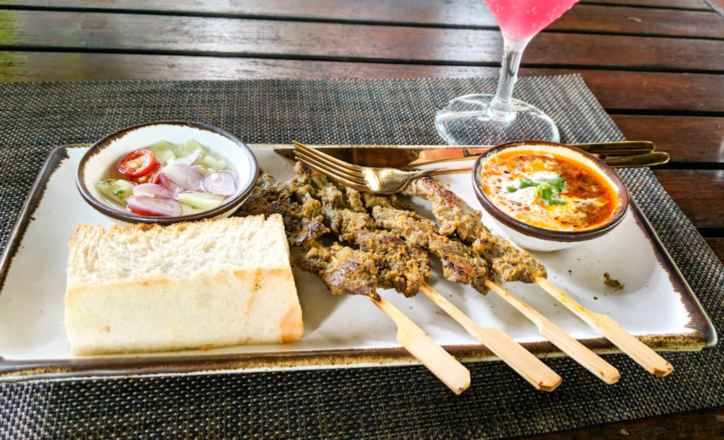 BBQ Beef Satay Skewers at Ban Sainai Resort
