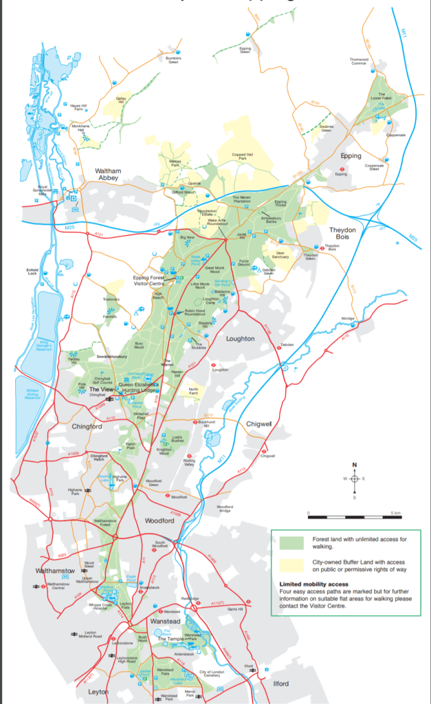 Map of Epping Forest