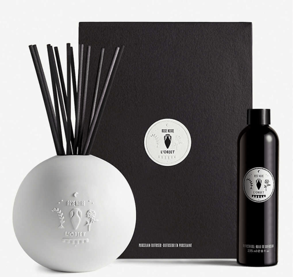 L'Objet Rose Noir Porcelain Diffuser Set 235ml