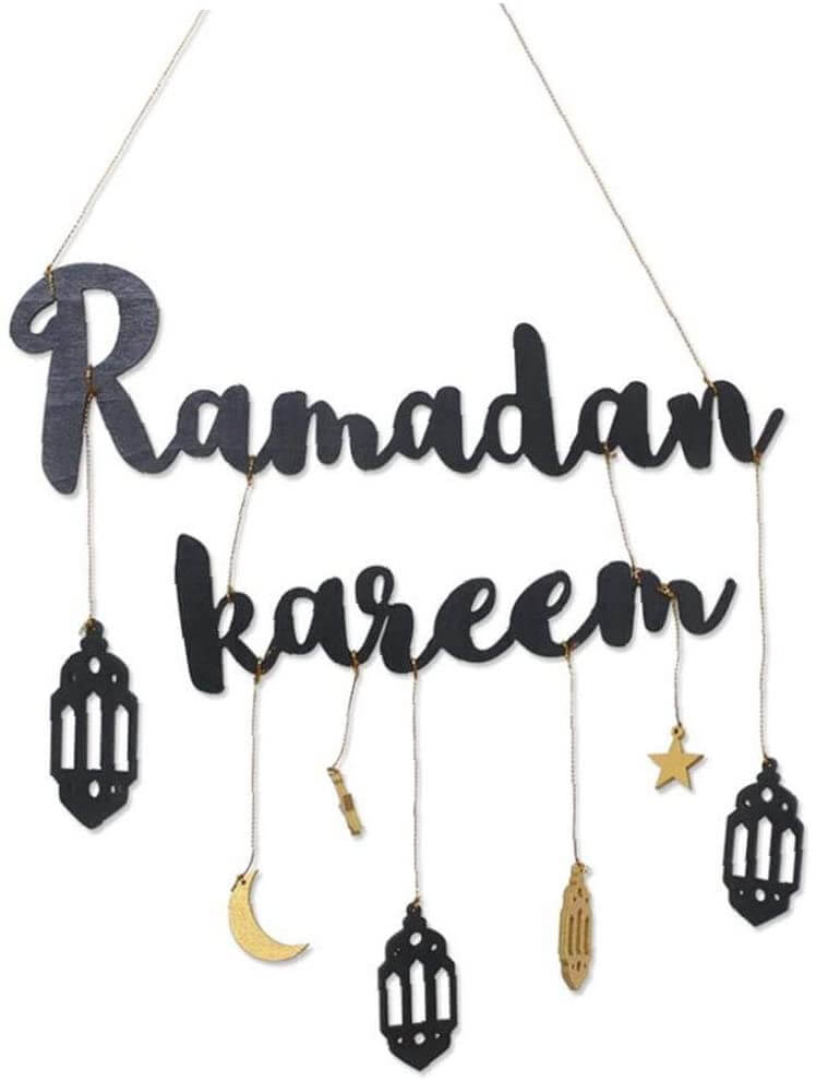 Ramadan Kareem Letter Wooden Hanging Plaque
