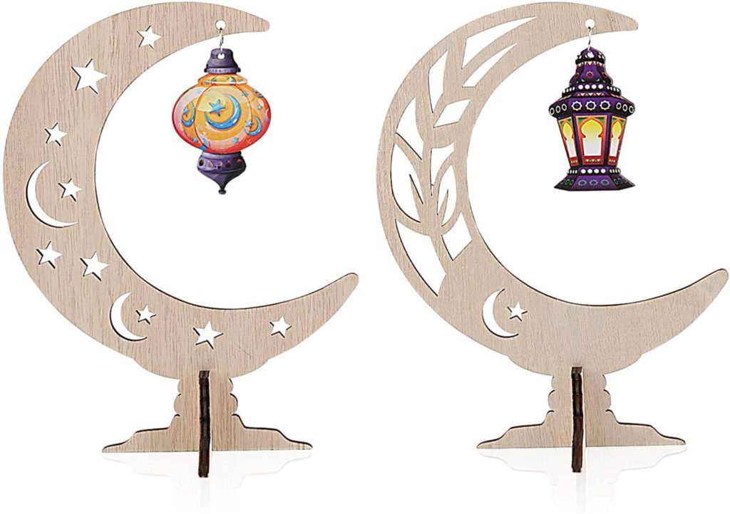 Sets Eid Mubarak Wooden ornaments