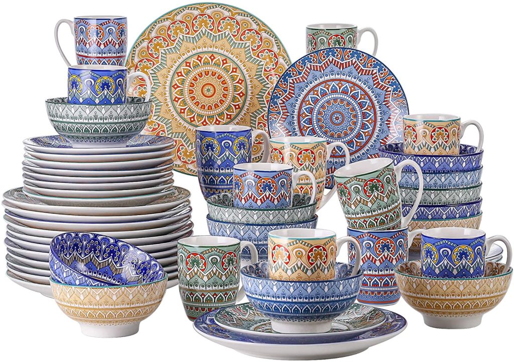 Vancasso Mandala Patterned Porcelain Dinner Set 48-Piece
