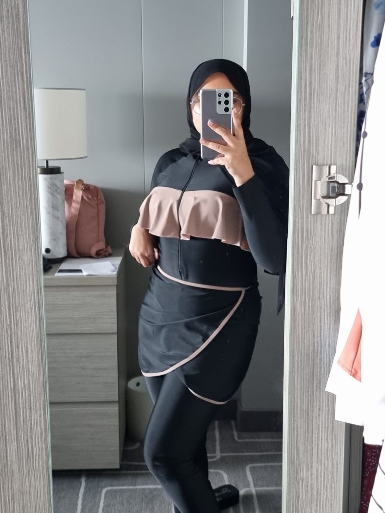 Noor in Shein burkini aboard the Celebrity Beyond Cruise Ship | The Veiled Explorer